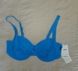 Blue Underwire Bikini Top